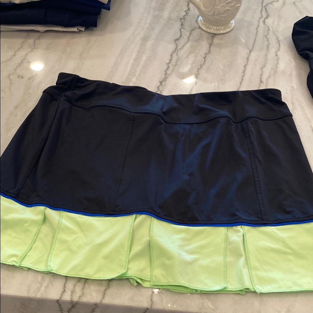 Black and Green Athletic Tennis 🎾 Skirt
